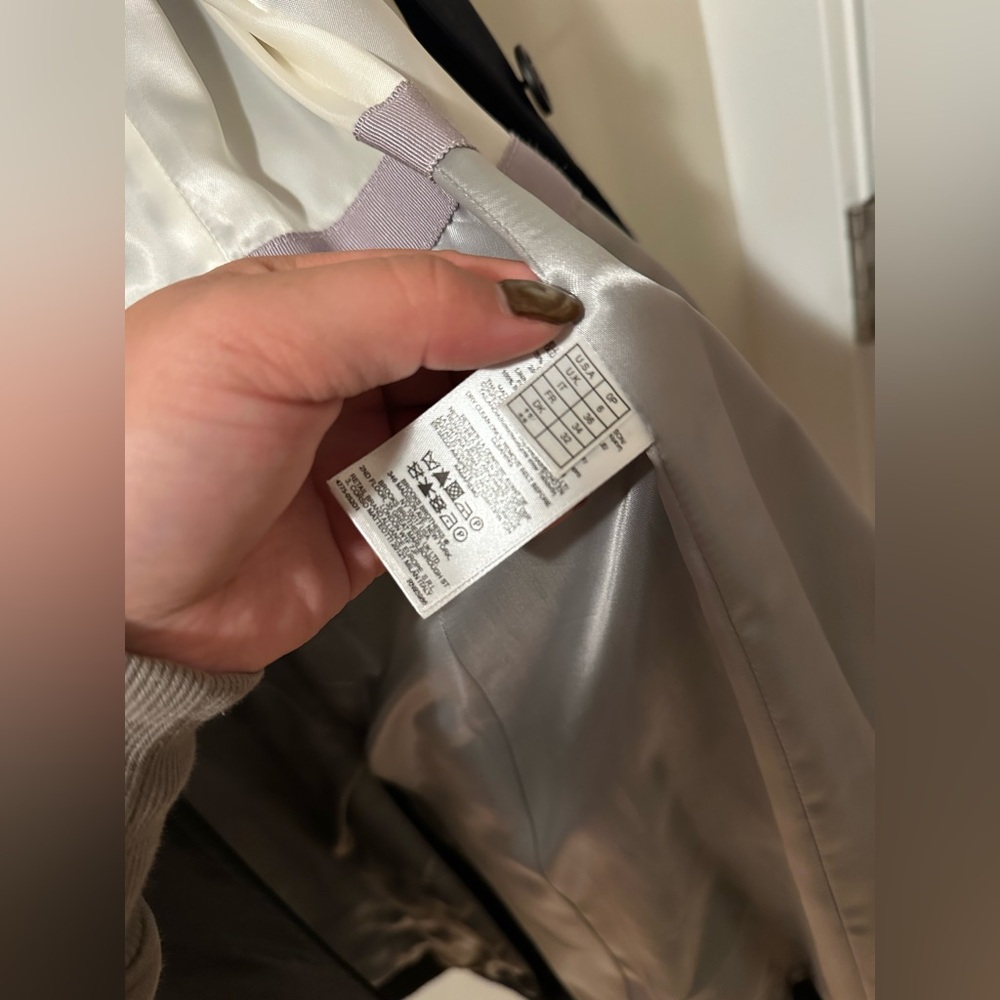 Brooks Brothers Black Trench Coat Petite - Picture 7 of 10